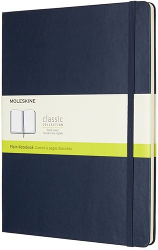 Notitieboek Moleskine XL 190x250mm blanco hard cover sapphire blue