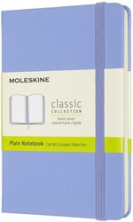Notitieboek Moleskine pocket 90x140mm blanco hard cover hydrangea blue