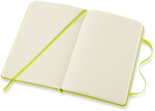 Notitieboek Moleskine pocket 90x140mm blanco hard cover lemon green-3