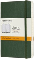 Notitieboek Moleskine pocket 90x140mm lijn soft cover myrtle green