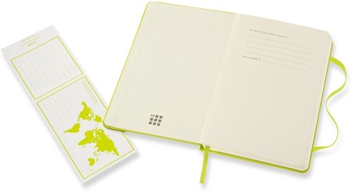 Notitieboek Moleskine pocket 90x140mm lijn hard cover lemon green-2