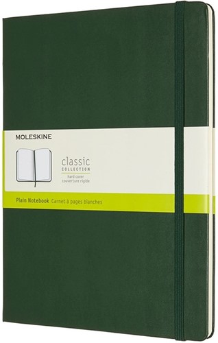 Notitieboek Moleskine XL 190x250mm blanco hard cover myrtle green