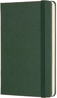 Notitieboek Moleskine pocket 90x140mm ruit 5x5mm hard cover myrtle green-2
