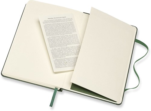 Notitieboek Moleskine pocket 90x140mm blanco hard cover myrtle green-1