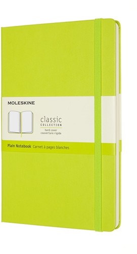 Notitieboek Moleskine large 130x210mm blanco hard cover lemon green