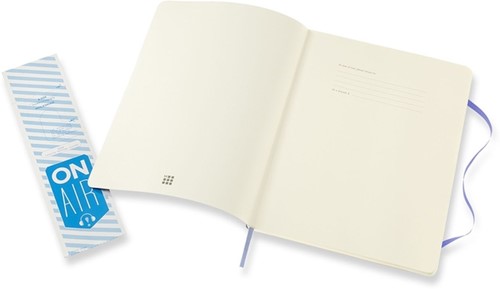 Notitieboek Moleskine XL 190x250mm blanco soft cover hydrangea blue-2