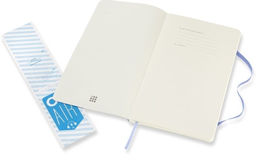 Notitieboek Moleskine large 130x210mm blanco soft cover hydrangea blue-2
