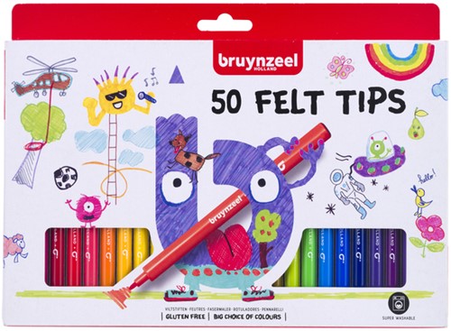 Viltstift Bruynzeel Kids set à 50 kleuren