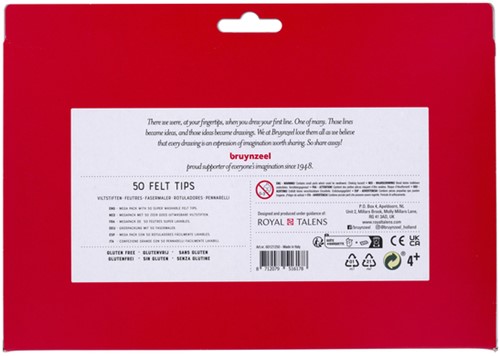 Viltstift Bruynzeel Kids set à 50 kleuren-3