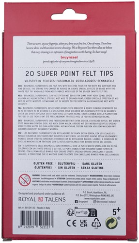 Viltstift Bruynzeel Kids Super Point assorti 20 stuks-3