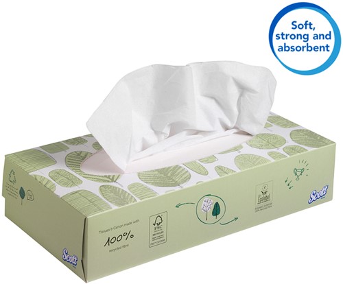 Facial tissues Scott 2-laags 100 vel wit 8837-1