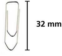 Paperclip Kangaro 32mm hoekig verzinkt doos à 100 stuks-3