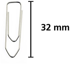 Paperclip Kangaro 32mm hoekig verzinkt doos à 100 stuks-3
