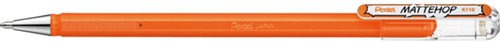 Gelschrijver Pentel K110 Mattehop medium oranje
