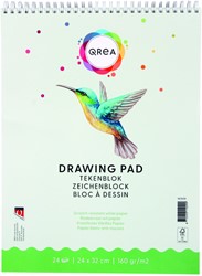 Tekenblok Qrea 24x32 24 vel 160gr spiraal