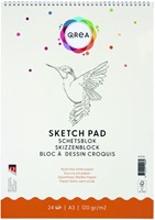 Schetsblok Qrea A3 24 vel 120gr spiraal