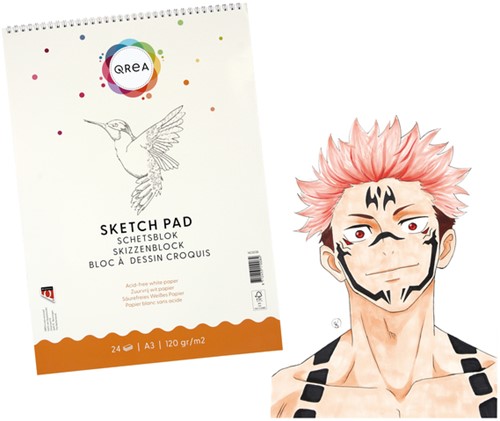 Schetsblok Qrea A3 24 vel 120gr spiraal-2