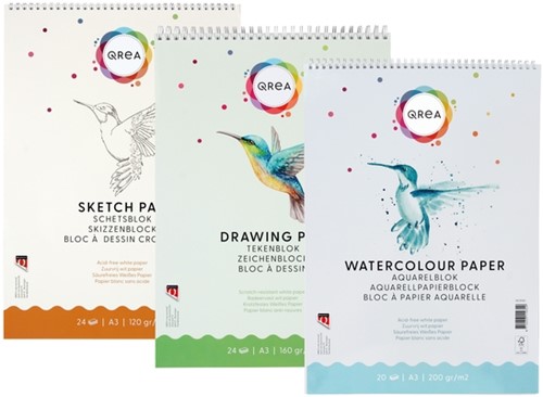 Tekenblok Qrea A3 160gr spiraal-2