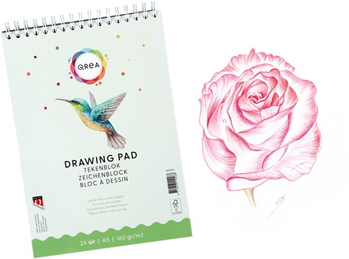 Tekenblok Qrea A5 24 vel 160gr spiraal-1