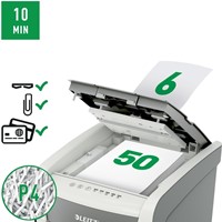 Papiervernietiger Leitz IQ Auto+ Small Office 50X P4 snippers 4x28mm-7