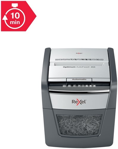 Papiervernietiger Rexel Optimum Auto+ 45X snippers 4x28mm-17