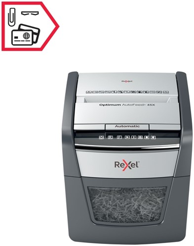 Papiervernietiger Rexel Optimum Auto+ 45X snippers 4x28mm-14