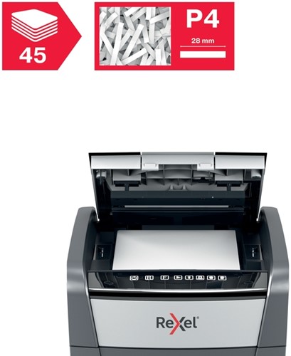 Papiervernietiger Rexel Optimum Auto+ 45X snippers 4x28mm-15