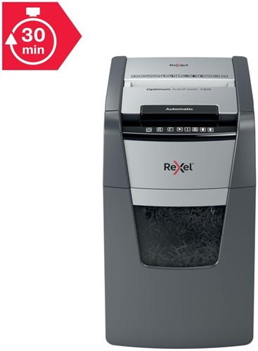 Papiervernietiger Rexel Optimum Auto+ 130X P4 snippers 4x28mm-17