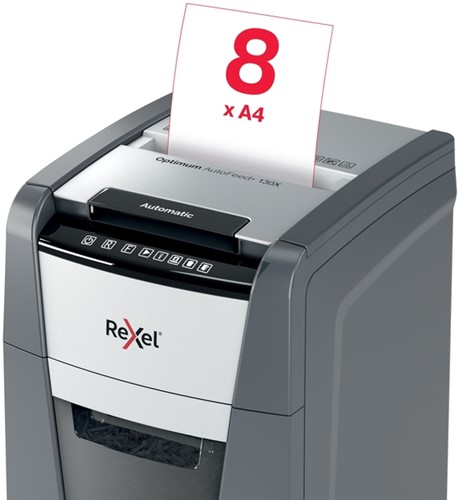 Papiervernietiger Rexel Optimum Auto+ 130X P4 snippers 4x28mm-15
