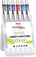 Gelschrijver Pentel BL77 Energel medium assorti 6 stuks-2