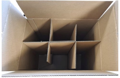 Flesverpakking IEZZY 6 vakken bruin 10 stuks-2