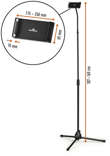 Tablethouder Durable Twist vloer-2