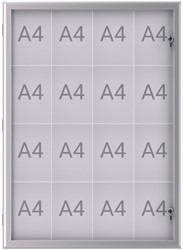 Buiten- binnenvitrine MAUL excite whiteb 16xA4