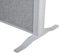 Scheidingswand MAUL akoestiek Uplight lichtgrijs wit frame op voet-2