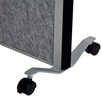 Scheidingswand MAUL akoestiek 100x180 2x whiteb. 1x donkergr alum.frame mobiel-2
