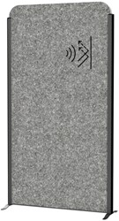 Scheidingswand MAUL akoestiek 100x180 antraciet op voet antraciet frame