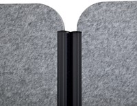 Scheidingswand MAUL akoestiek 100x180 antraciet op voet antraciet frame-2