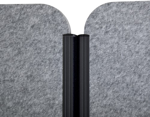 Scheidingswand MAUL akoestiek 100x180 antraciet op voet antraciet frame-2