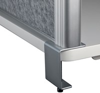 Scheidingswand MAUL akoestiek 160x50 donkergrijs alum.frame tafelklem-2