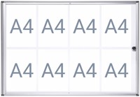 Binnenvitrine wand MAULextraslim whiteboard 8xA4 met slot