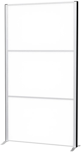 Scheidingswand MAUL akoestiek 100x180 whiteboard alum.frame op voet