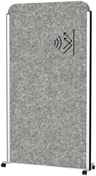 Scheidingswand MAUL akoestiek 100x180 antraciet alum.frame mobiel