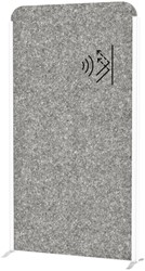 Scheidingswand MAUL akoestiek 100x180 antraciet voet wit frame