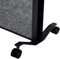 Scheidingswand MAUL akoestiek Uplight 100x180 donkergrijs antraciet frame mobiel-2