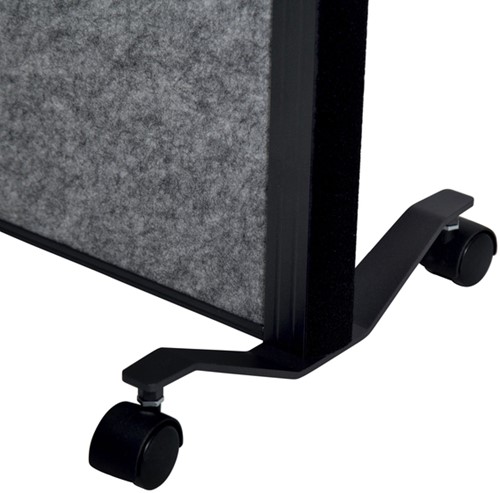 Scheidingswand MAUL akoestiek Uplight 100x180 donkergrijs antraciet frame mobiel-2