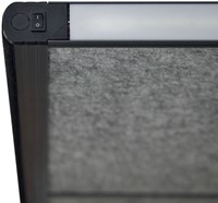 Scheidingswand MAUL akoestiek Uplight 100x180 donkergrijs antraciet frame mobiel-3