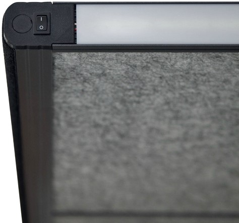 Scheidingswand MAUL akoestiek Uplight 100x180 donkergrijs antraciet frame mobiel-3