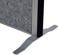 Scheidingswand MAUL akoestiek 100x180 2xdonker- 1xwhiteboard alum.frame op voet-2