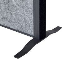 Scheidingswand MAUL akoestiek Uplight 100x180 donkergrijs antraciet frame op voet-2