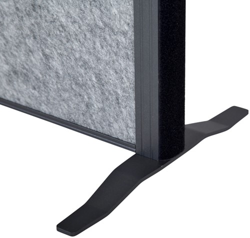 Scheidingswand MAUL akoestiek Uplight 100x180 donkergrijs antraciet frame op voet-2